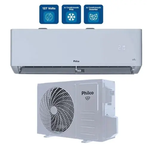 Ar Condicionado Split Hi Wall Philco Inverter PAC12FD 12.000 Btus Frio 127V R-32